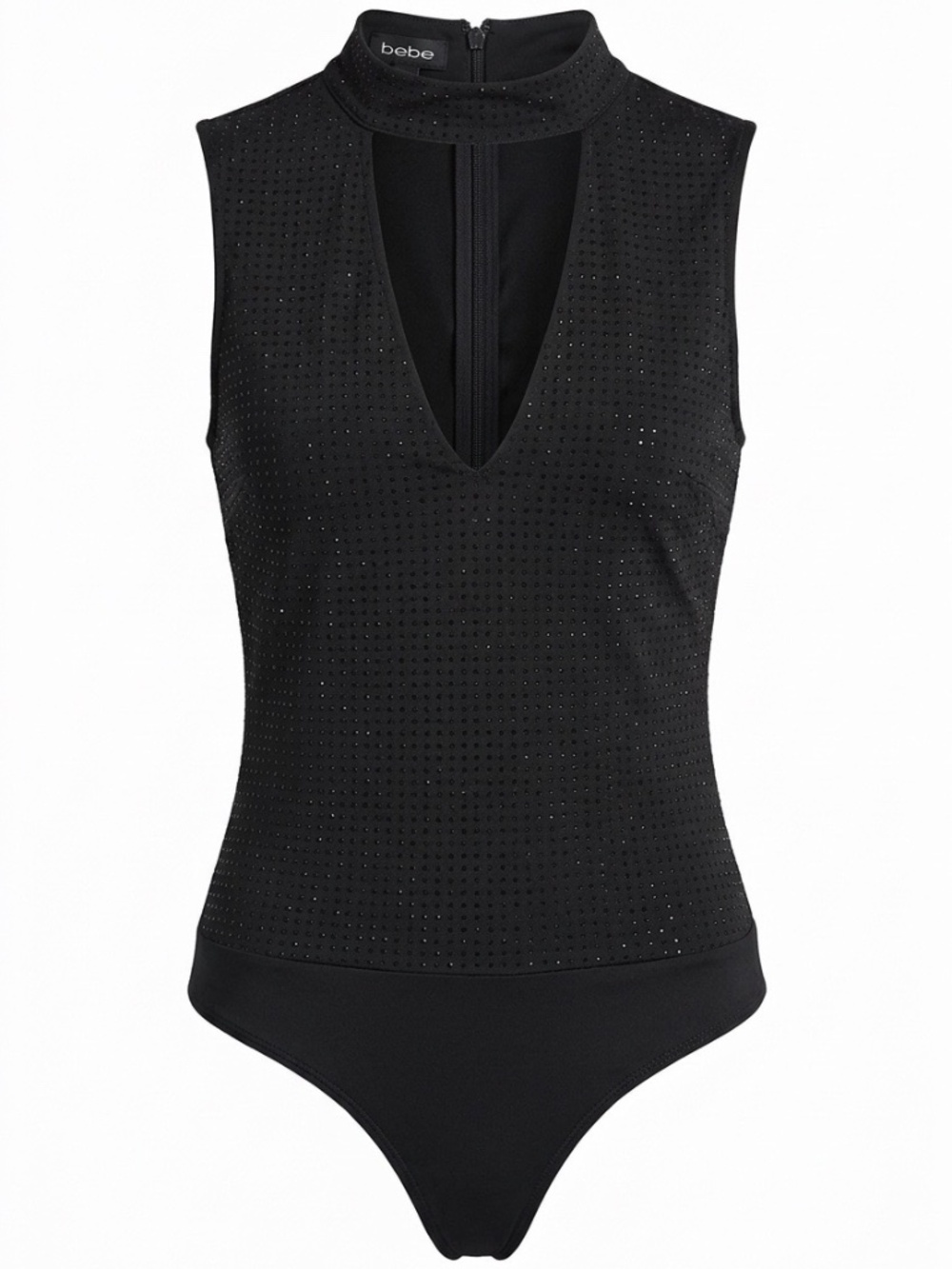 Bebe High Collar Rhinestones bodysuit - size M 🌟